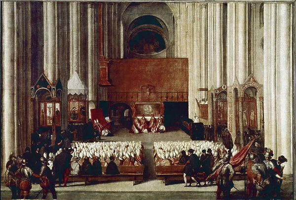 The World Council of Trent (oil on canvas, 16th century)