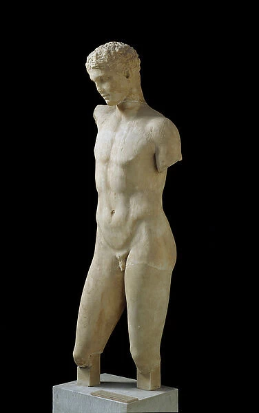 Young Athlete (athlete Kyniskos). c. 440 BC (Marble sculpture)