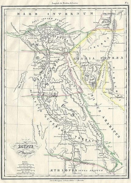 1837, Malte-Brun Map of Ancient Egypt, Nubia, Sudan and Abyssinia, Ethiopia, topography