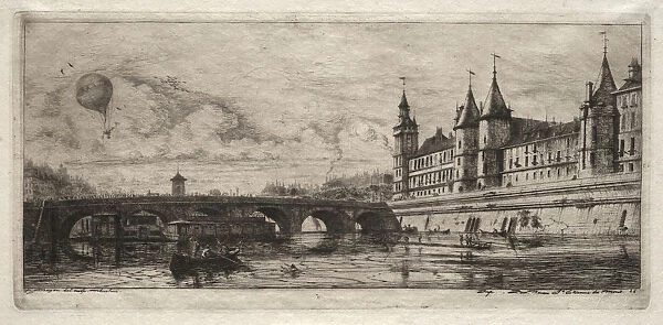 Etchings Paris Exchange Bridge 1854 Charles Meryon