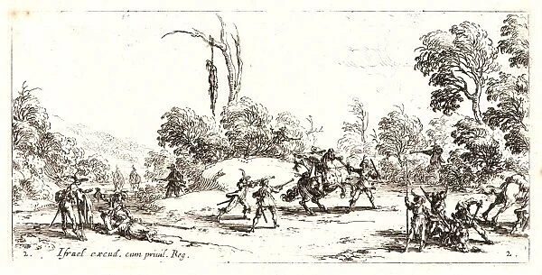 Jacques Callot (French, 1592 - 1635). The Attack on the Road (L Attaque sur la Route)
