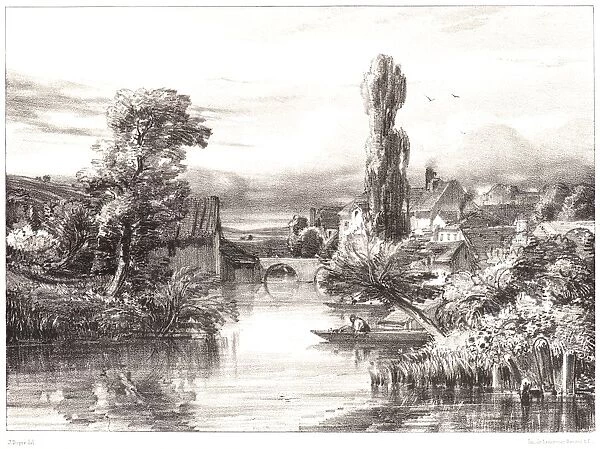 Jules Dupre (French, 1811 - 1889). View in Alencon (Vue prise a Alencon (Dep. de l Orne))
