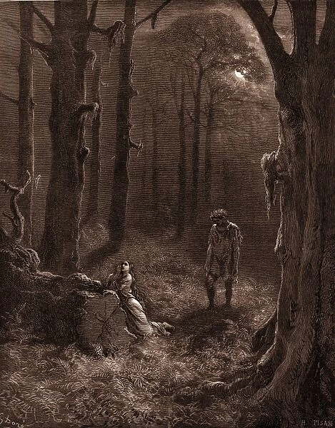 The Lovers in the Moon-Lit Forest, by Gustave Dore