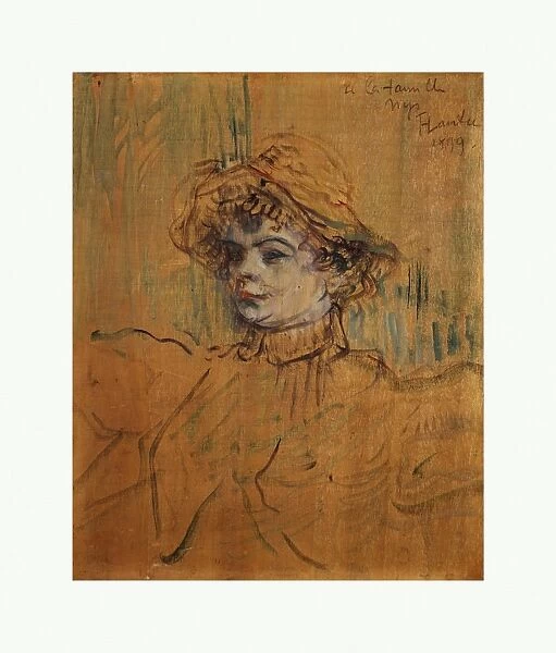 Mademoiselle Nys 1899 Oil unprimed wood 10 5  /  8 x 8 5  /  8