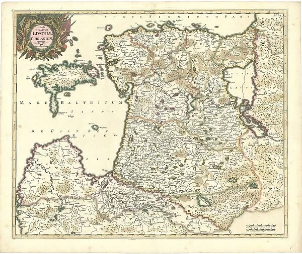 Map Tabula ducatuum Livoniae et Curlandiae recentior incisa editaque