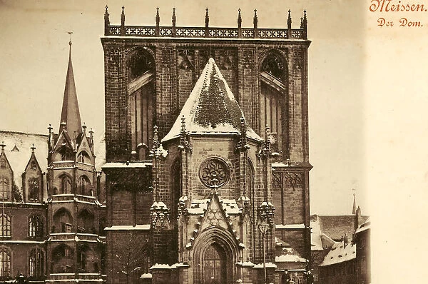 Meissen Cathedral Winter Landkreis MeiBen