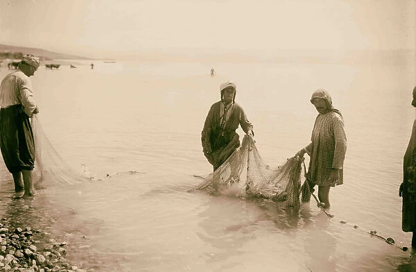 Sea Galilee fishermen toiling nets great multitude