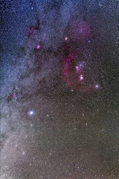 Orion and Canis Major with the dog star Sirius at lower left