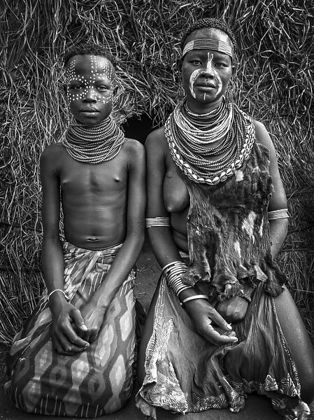 Two karo tribe girls (Omo Valley-Ethiopia)