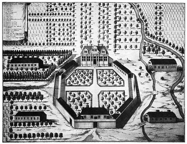 Aerial view of the Vergelegen wine estate, South Africa, 18th century (1931)