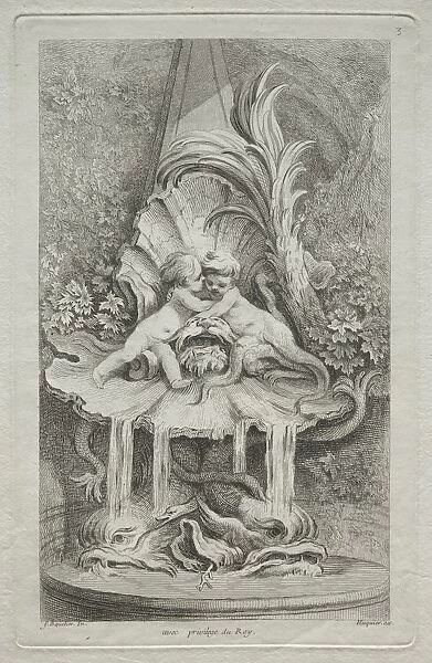 Book of Fountains: No. 3, c. 1736. Creator: Gabriel Huquier (French, 1695-1772)