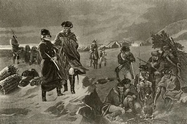The Camp at Valley Forge. Officers cloaks and Dutch blankets for soldiers, c1777, (1937)