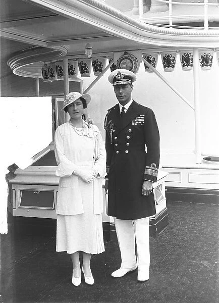 The Duke and Duchess of York aboard HMY Victoria and Albert, 1935