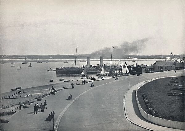 Fleetwood - The Promenade: Departure of the Isle of Man Steamer, 1895
