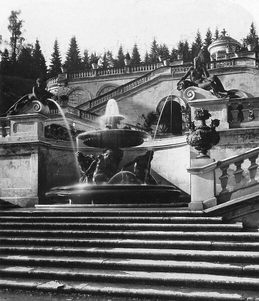 The fountain at Linderhof Palace, Bavaria, Germany, c1900s. Artist: Wurthle & Sons
