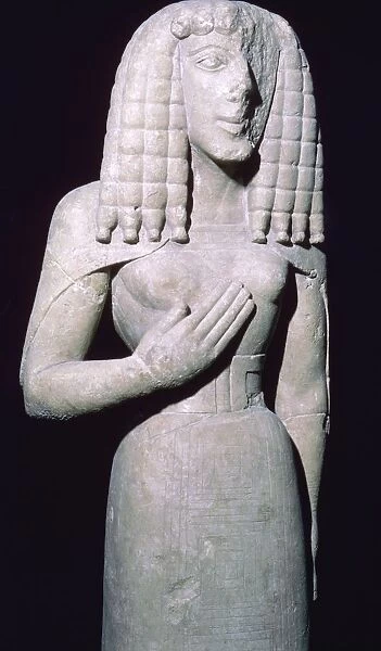 Greek sculpture of the Lady of Auxerre, 7th century BC