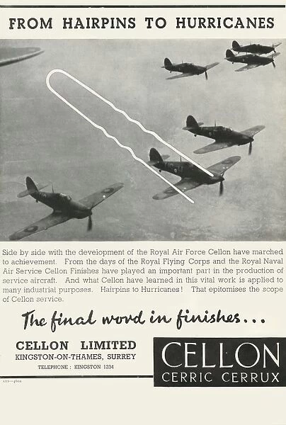 From Hairpins to Hurricanes - Cellon Limited, 1941. Creator: Unknown