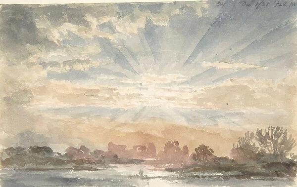 Landscape with Rising Sun, December 1, 1828, 8: 30 a. m. 1828