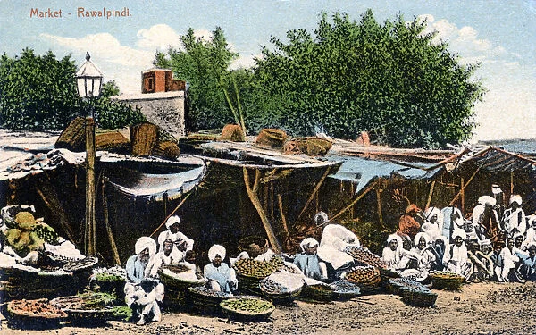 Market, Rawalpindi, India, early 20th century