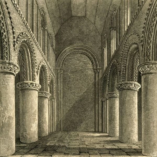 Nave of Steyning Church, 1835. Creator: Unknown