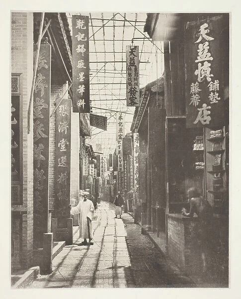 Physic Street, Canton, c. 1868. Creator: John Thomson