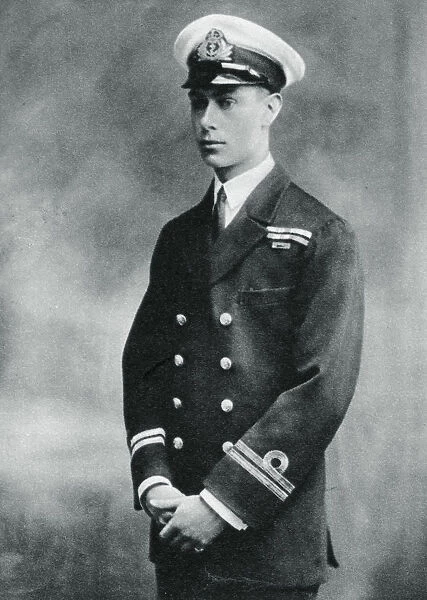 Prince Albert in the uniform of a lieutenant in the Royal Navy, 1918