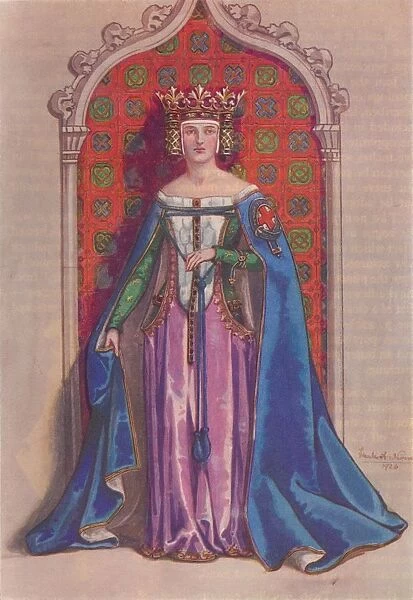 Queen Phillippa 1350, 1926. Artist: Herbert Norris