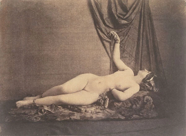 [Reclining Female Nude], ca. 1853. Creator: Julien Vallou de Villeneuve
