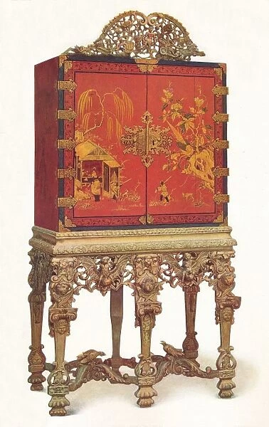 Red and Gold Lacquer Cabinet, c1695, (1936)