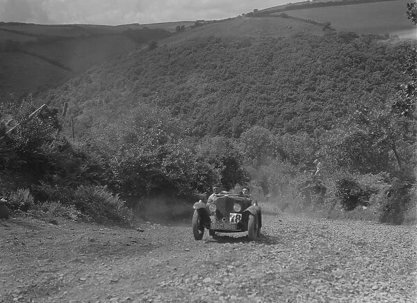 Rover Meteor Speed Twenty at the Mid Surrey AC Barnstaple Trial, Beggars Roost, Devon, 1934