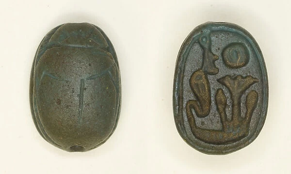 Scarab: Uraeus with Lotus, Egypt, New Kingdom, Dynasties 18-20 (about 1550-1068 BCE)