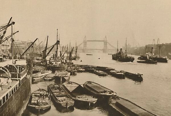Shipping in the Pool of London: A Vista from London Bridge to Tower Bridge, c1935