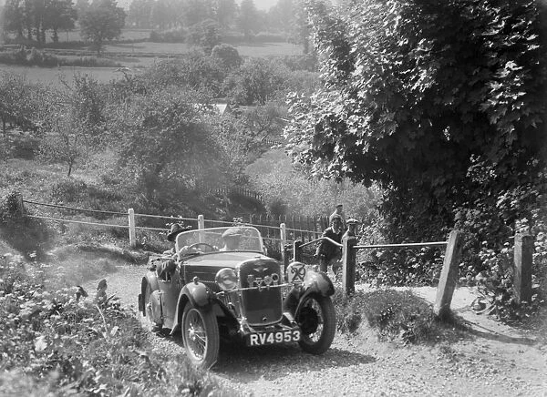 Singer open 2-seater taking part in a West Hants Light Car Club Trial, Ibberton Hill, Dorset, 1930s