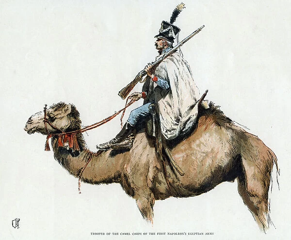 Trooper of the camel corps of the First Napoleons Egyptian Army, 1790s (20th century)
