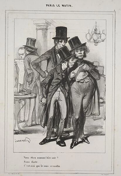 Vous etiez nomme hier soir?... from the series Paris Le Matin, 1839