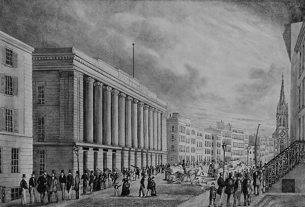 Wall Street, New York, 1848. Creator: Anon