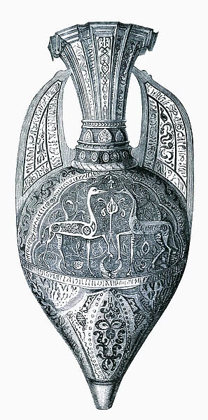 14Th Century Lustre Storage Vase Of The Alhambra, Granada, Spain. Also Known As Vase Of The Gazelles Or Vaso De Las Gazelas. From Handbook Of The Arts Of The Middle Ages And Renaissance, Published London 1855