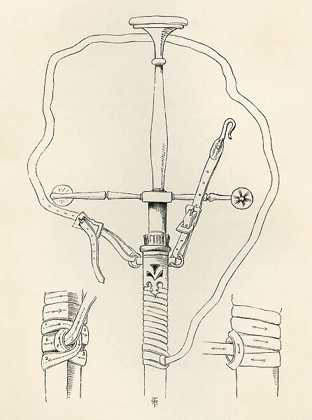 A 15Th Century Sword And Scabbard, Showing The Knotting Of The Belt. From The British Army: Its Origins, Progress And Equipment, Published 1868