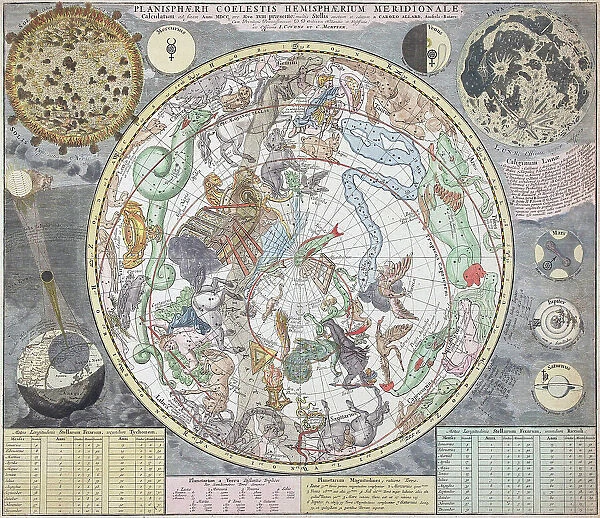 na. 18th century map of the stars in the southern hemisphere