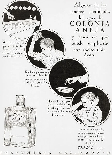 1920s Spanish advertisement for Colonia Aneja. From La Esfera, published 1921