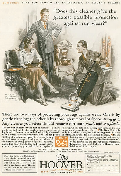A 1930s Advertisement For The Hoover. From The Literary Digest Published 1931