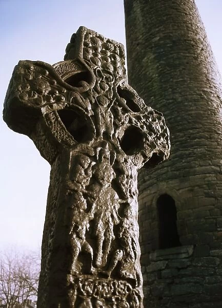 Abbey Of Kells, Kells, County Meath, Ireland; High Cross And Round Tower