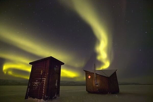 Abisko, Sweden. The Abisko Ark Hotel With The Aurora Borealis (Northern Lights) In The Background. Doug Mckinlay  /  Axiom