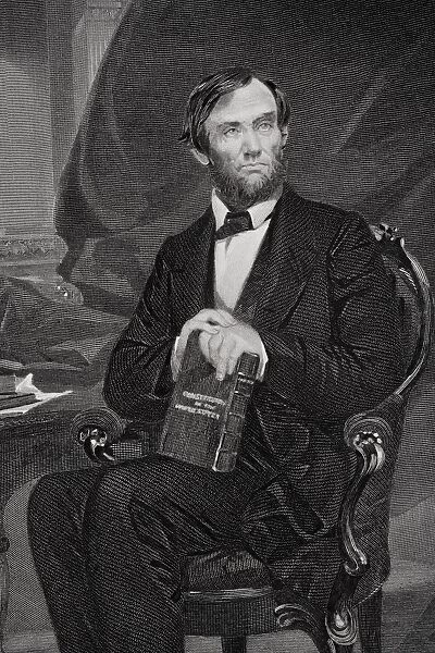 Abraham Lincoln 1809-65. 16Th President Of The United States 1861-65. From Painting By Alonzo Chappel