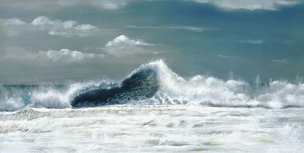 Acrylic Painting, Dannys Kona Wave - Dramatic Crashing Wave