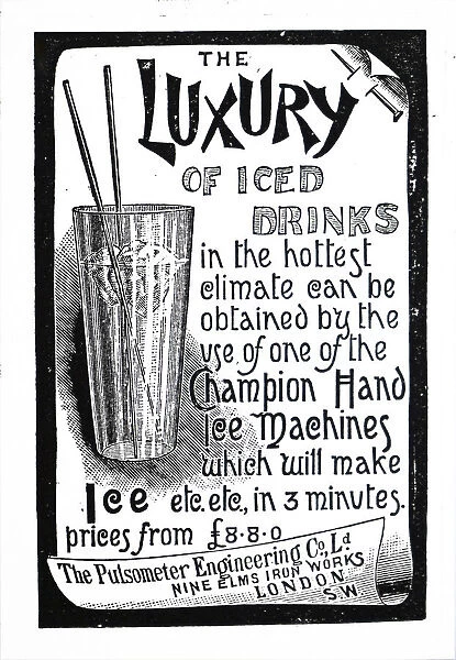 Advertisement for Champion Ice Machines, 19th century