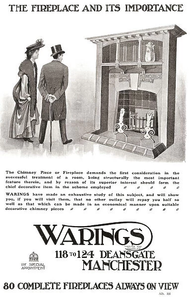 Advertisement For An Early 20th Century Fireplace. From The Mansions Of England In The Olden Time, Published 1906