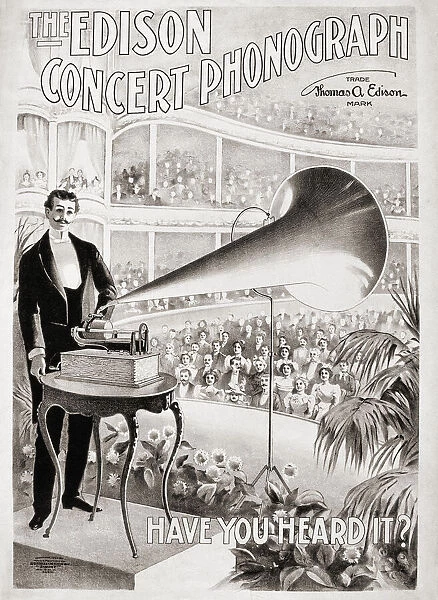 Advertisement for The Edison Concert Phonograph from 1899; United States of America