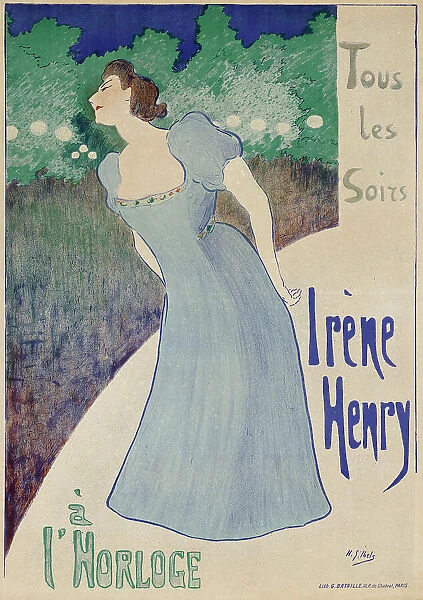 Advertising Poster L'Horlage Parisian Concert Cafe