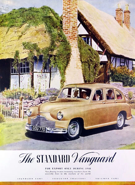 Advertisement for the Standard Vanguard Saloon Car